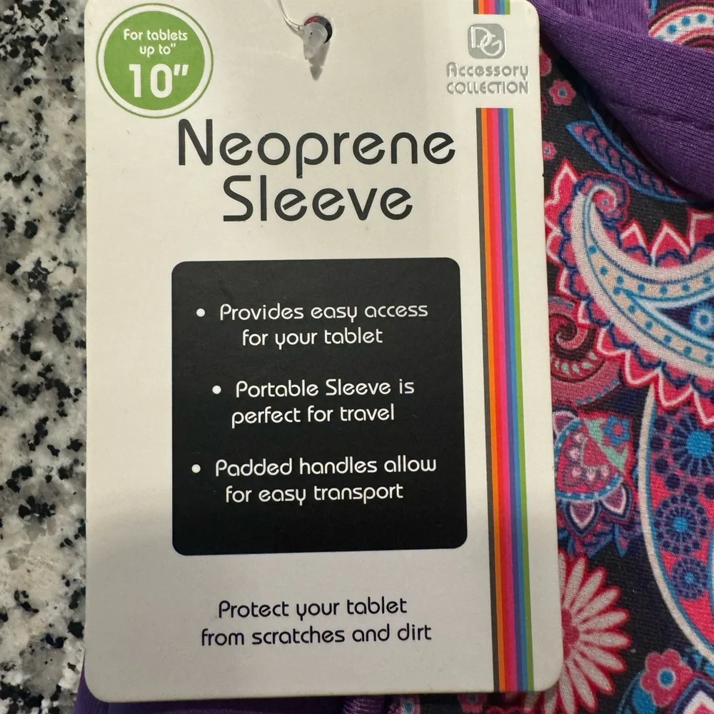Neoprene tablet sleeve with iPad mini keyboard. Includes screen protector. NWT